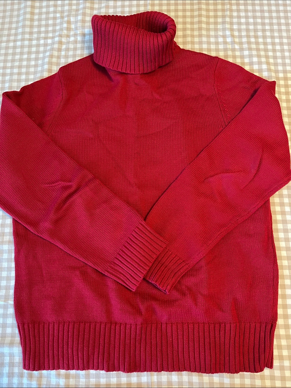 Croft & Barrow Cotton Red Turtleneck Sweater